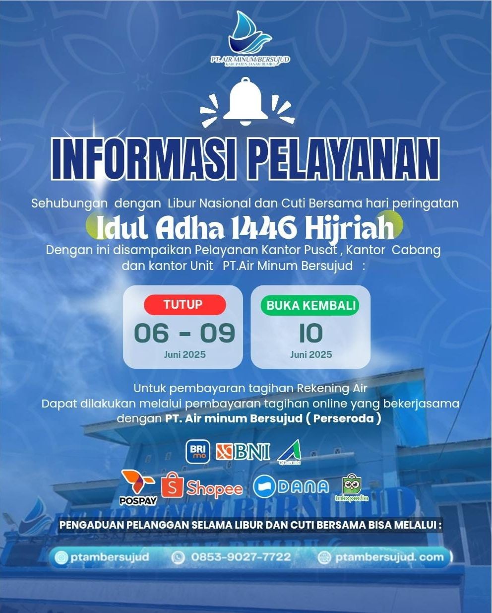 Informasi Pelayanan - Idul Adha 1446 Hijriah