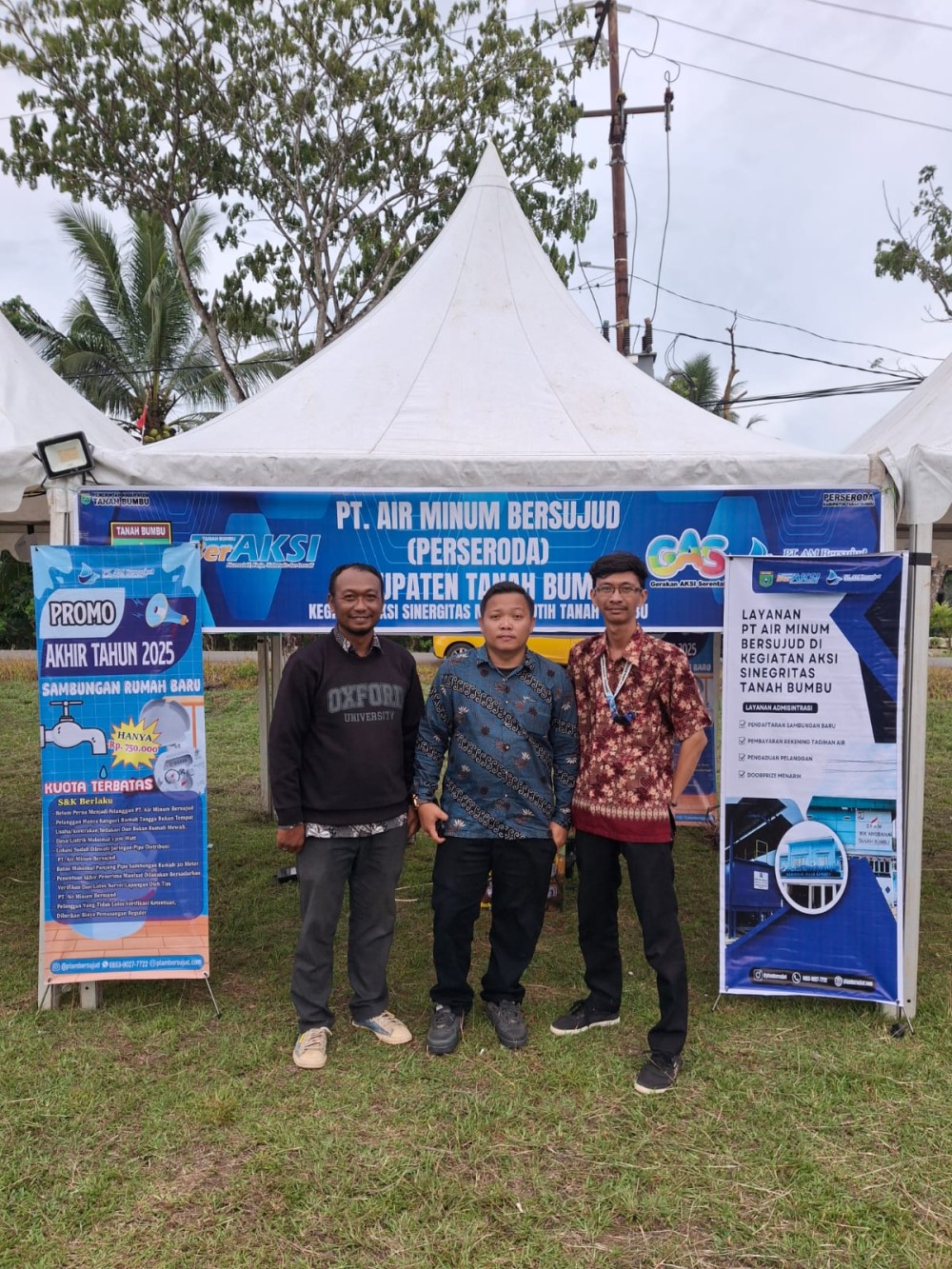 PT Air Minum Bersujud Kecamatan Angsana Gelar Aksi Sinergitas Merah Putih untuk Penguatan Pelayanan Publik